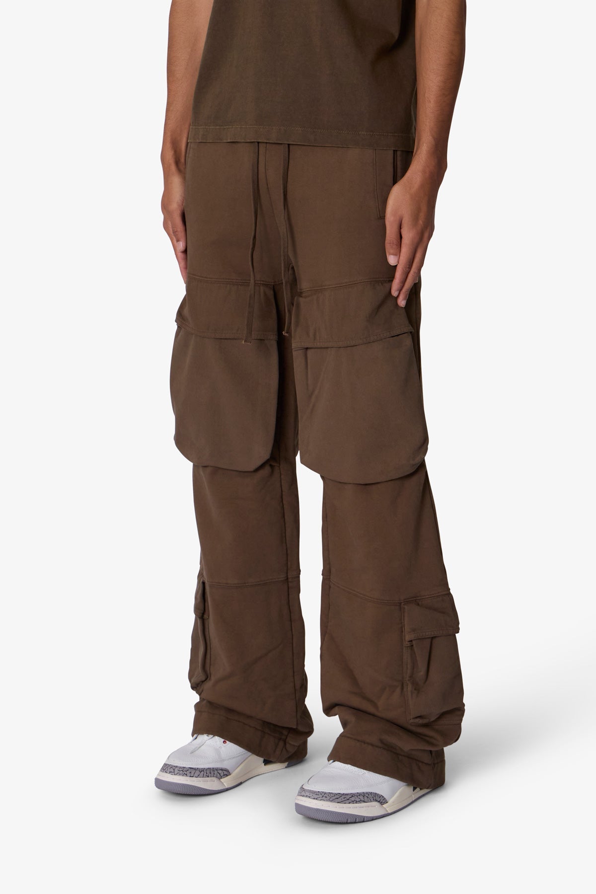 Front Cargo Sweatpants - Olive