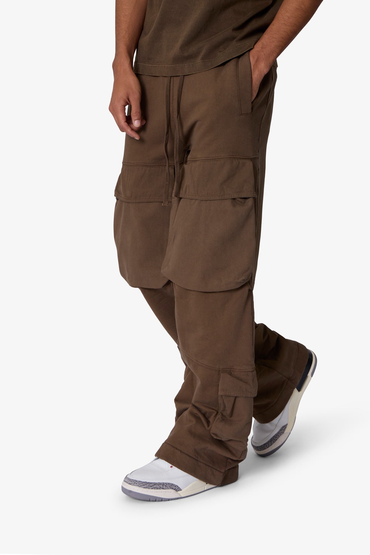Front Cargo Sweatpants - Olive