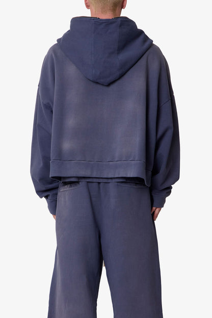Full Zip Hoodie - Washed Navy