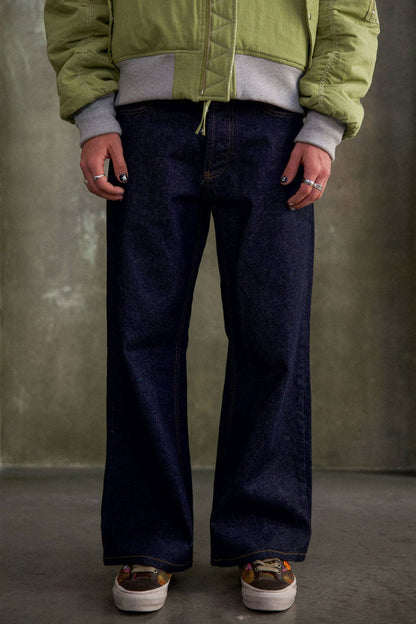 G:04 Relaxed Flare Denim - Rinsed Indigo