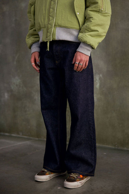 G:04 Relaxed Flare Denim - Rinsed Indigo