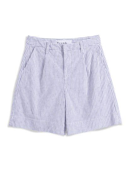 WATERFORD 7.5" Navy and White Stripe, Italian Performance Linen