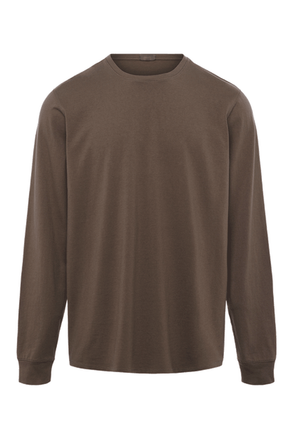 Vintage Cotton Men's Long Sleeve Everyday T-Shirt | Mocha