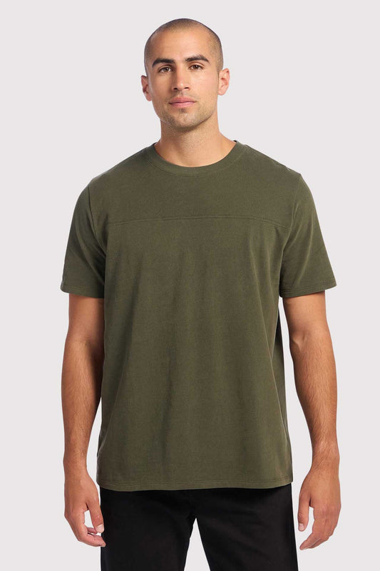 Men's Steady Seamed Tee | Darkest Olive