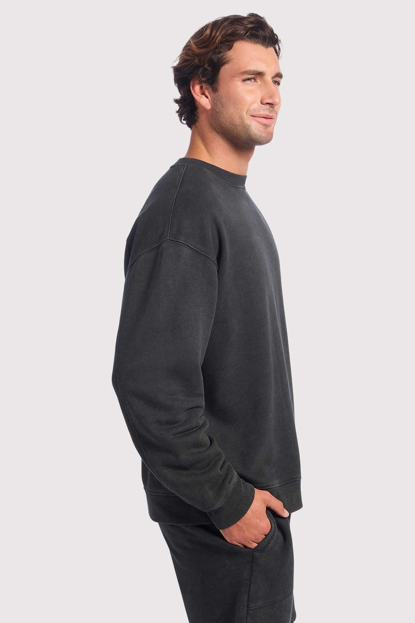 Vintage Fleece Men's Crewneck | Washed Black