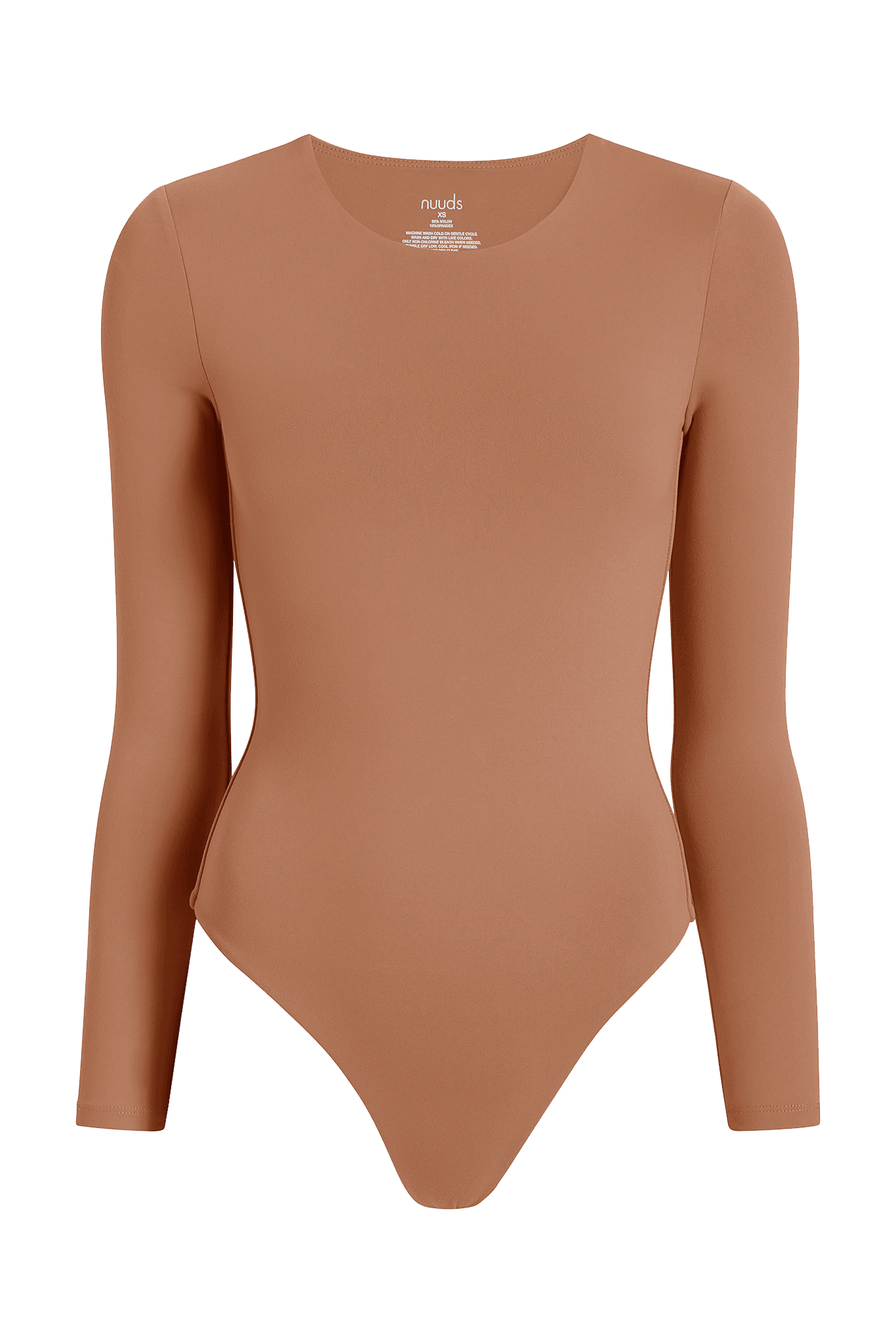 Long Sleeve Crewneck Bodysuit | Clay