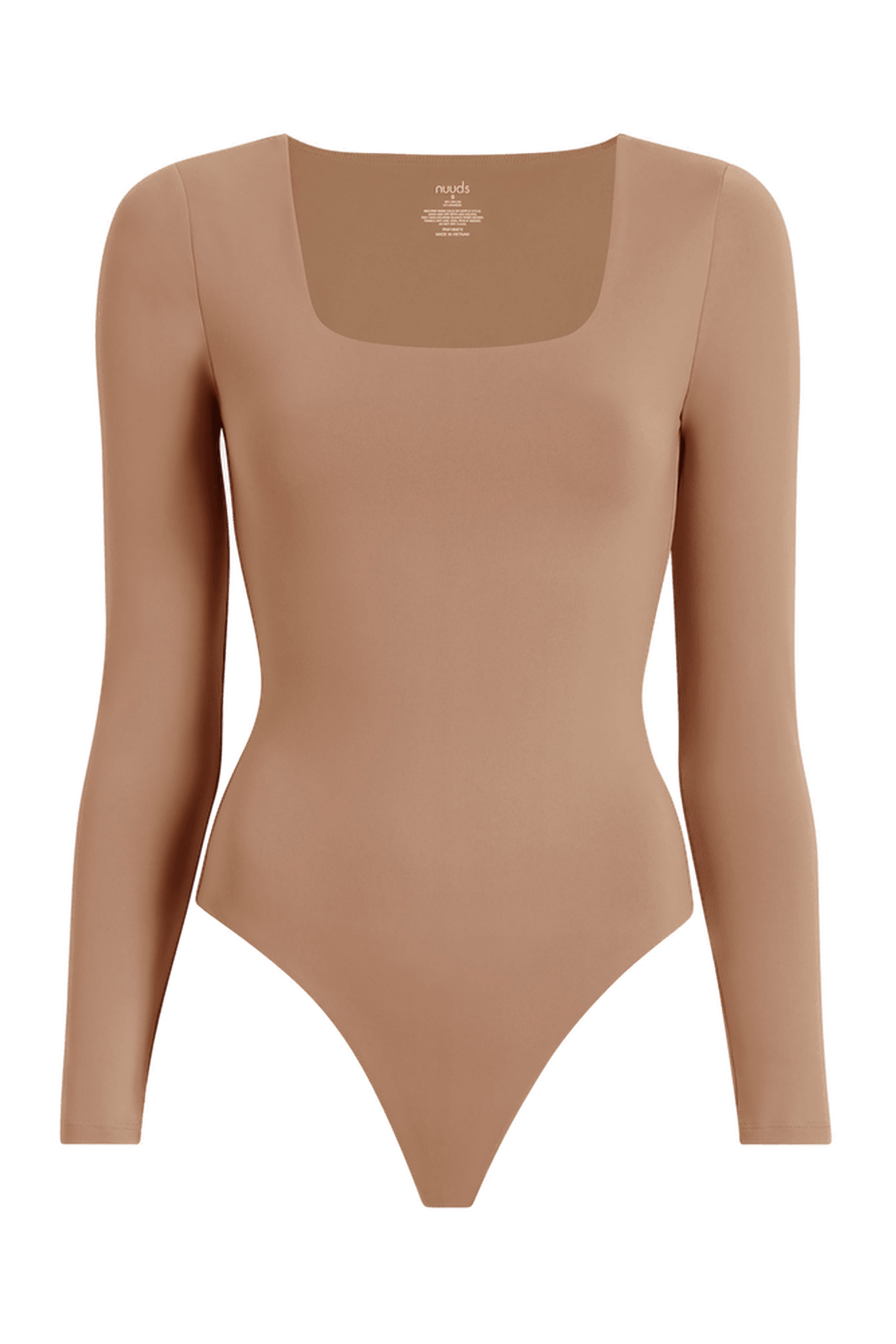 Long Sleeve Square Neck Bodysuit | Cinnamon