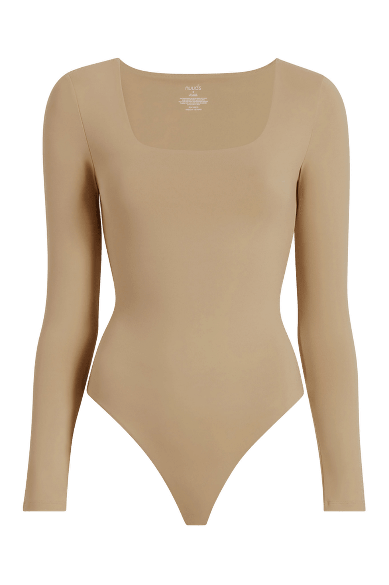 Long Sleeve Square Neck Bodysuit | Oat