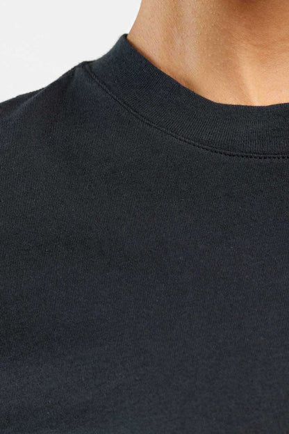 Vintage Cotton Cropped Tee | Black