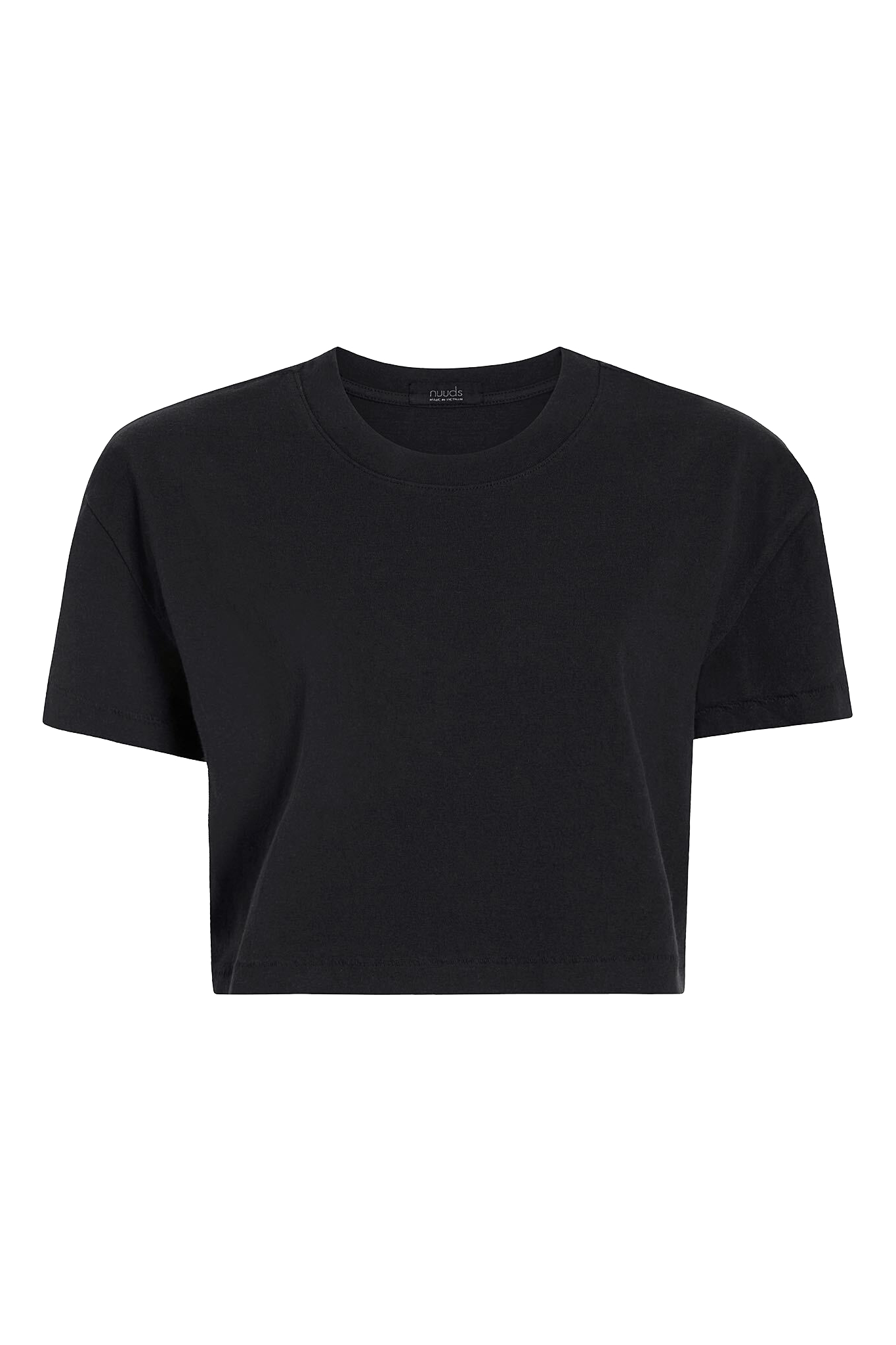 Vintage Cotton Cropped Tee | Black