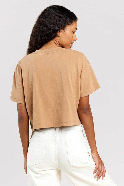Vintage Cotton Cropped Tee | Cinnamon