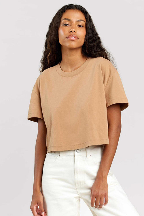Vintage Cotton Cropped Tee | Cinnamon