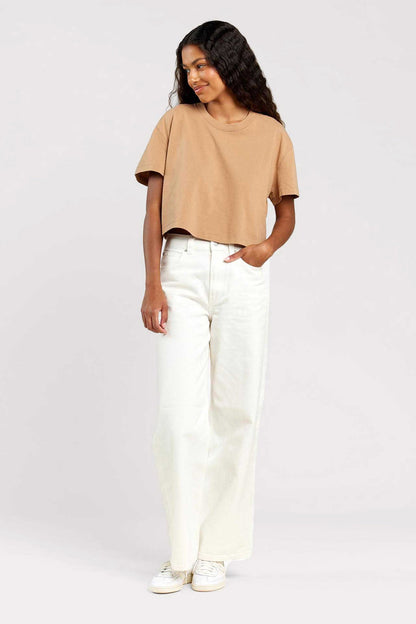 Vintage Cotton Cropped Tee | Cinnamon