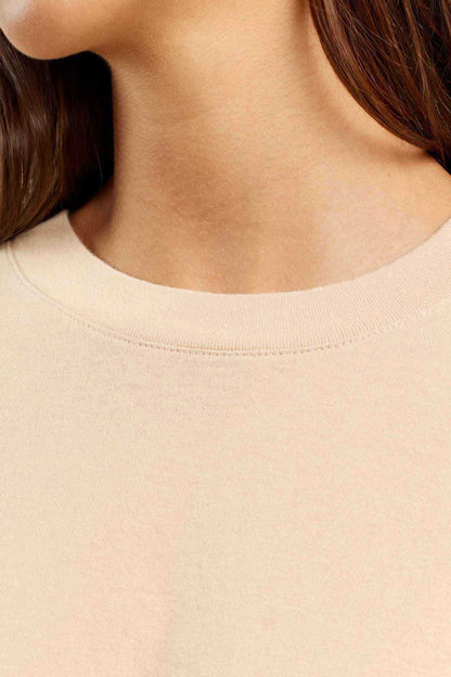 Vintage Cotton Cropped Tee | Oat
