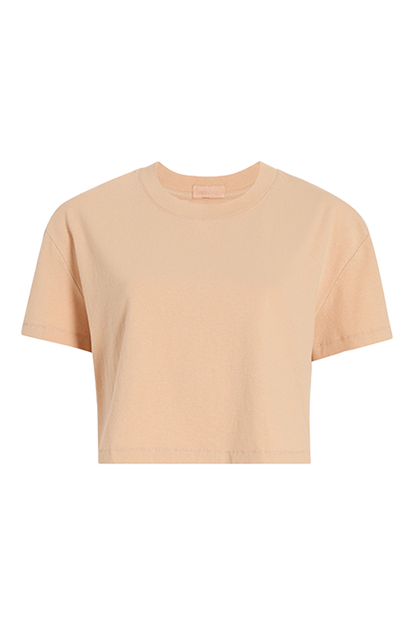 Vintage Cotton Cropped Tee | Oat