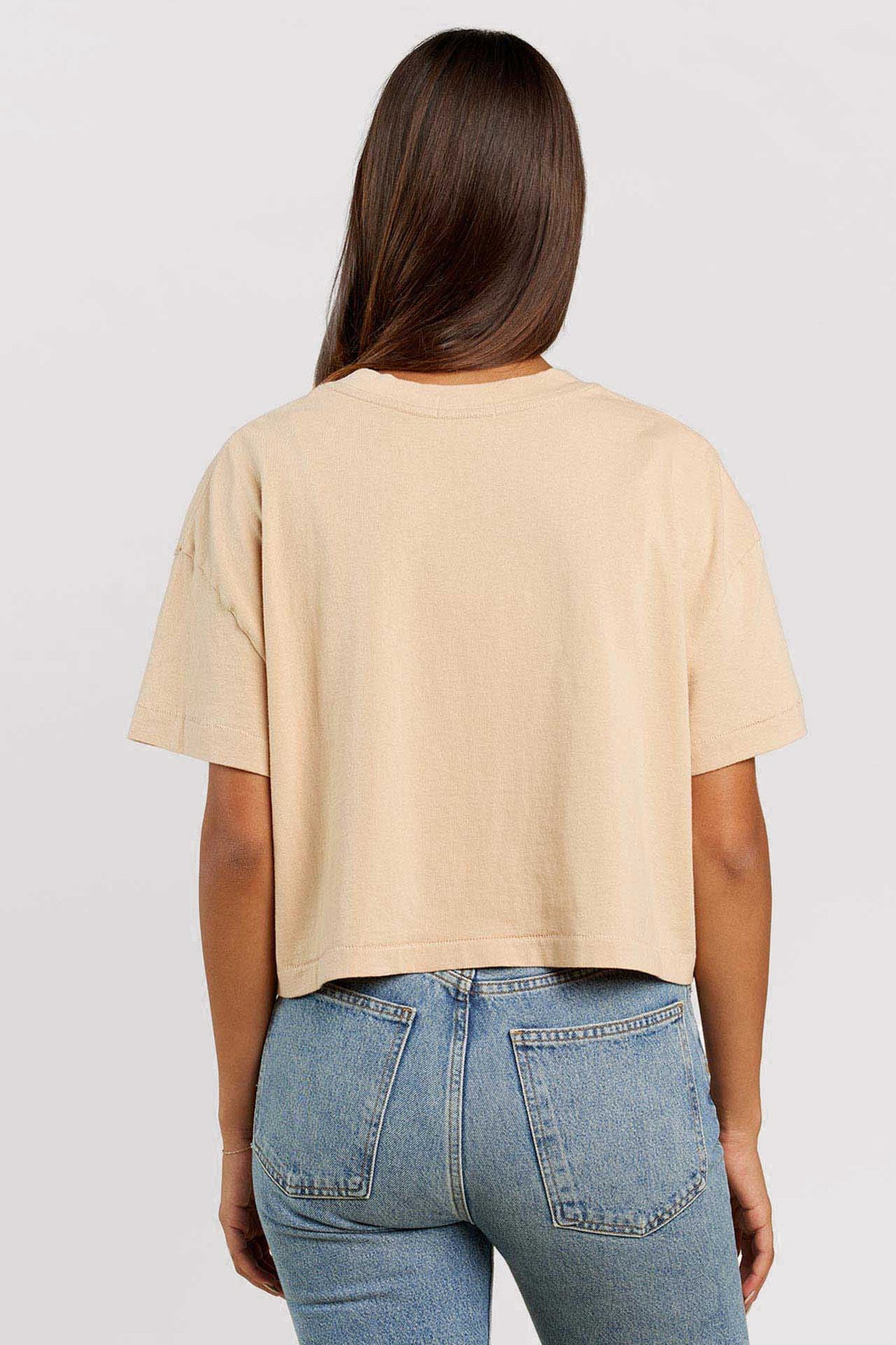 Vintage Cotton Cropped Tee | Oat