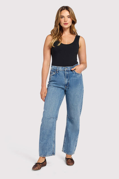 Seamless Scoop Tank Bodysuit | Black