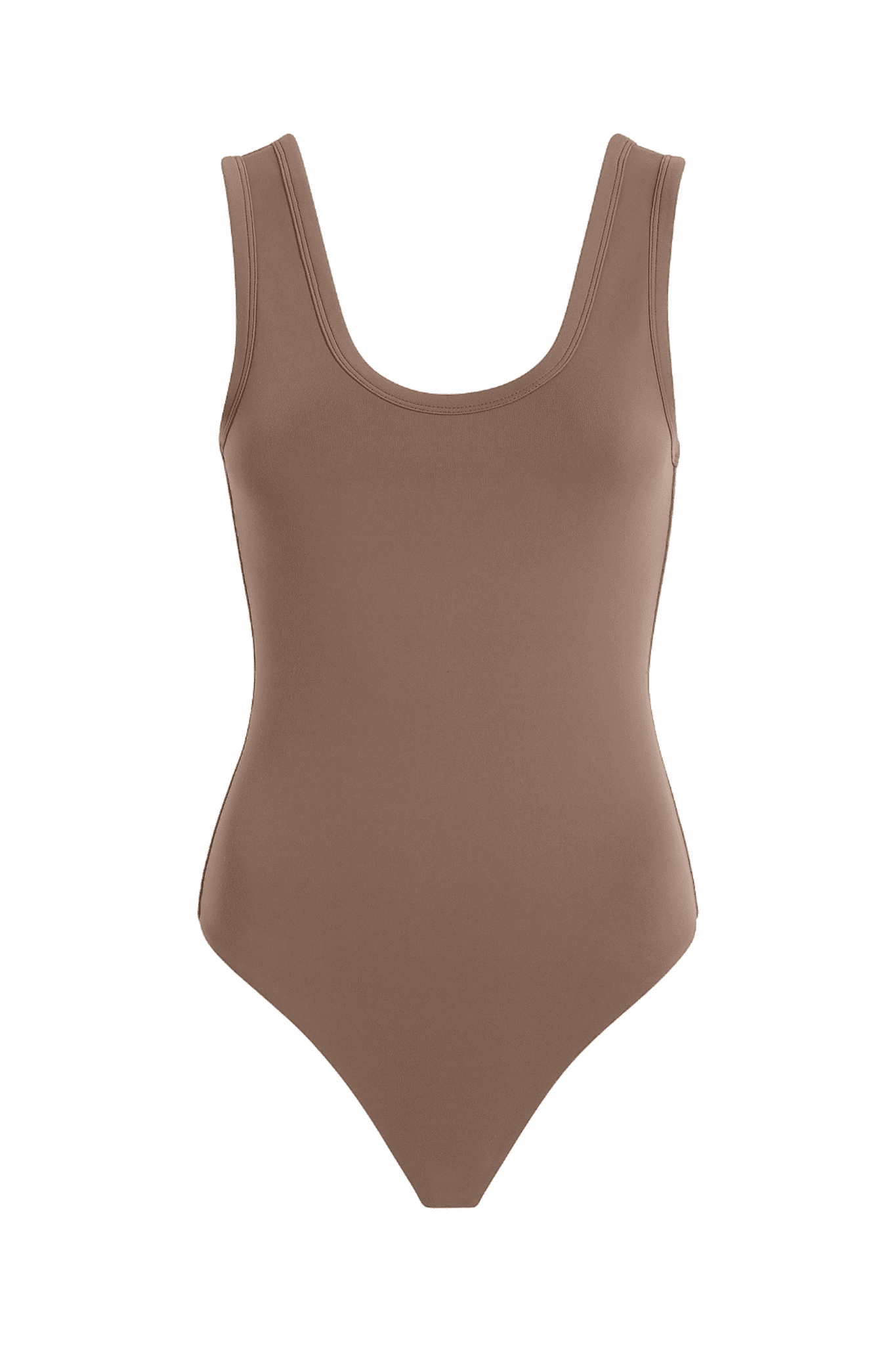 Seamless Scoop Tank Bodysuit | Mocha
