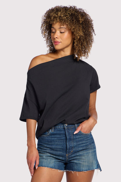 Vintage Cotton Off The Shoulder T-Shirt