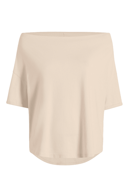 Vintage Cotton Off The Shoulder T-Shirt | Bone