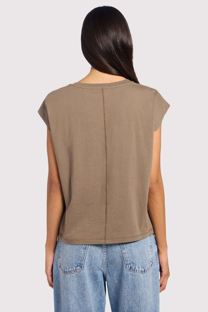 Soft Cotton Muscle Tee | Mocha