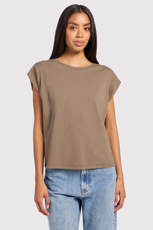 Soft Cotton Muscle Tee | Mocha