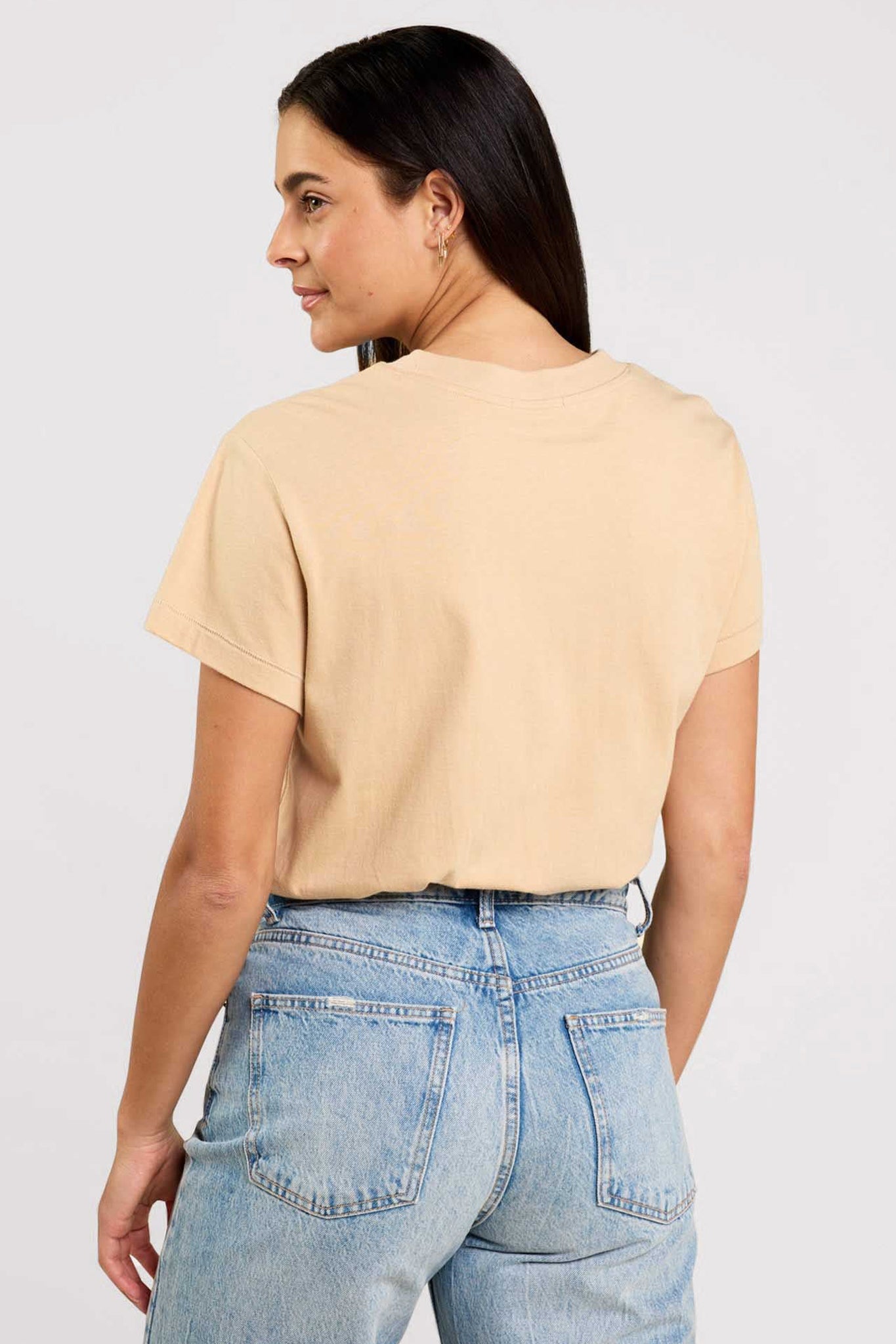 Soft Cotton Everyday T-Shirt Bodysuit | Oat