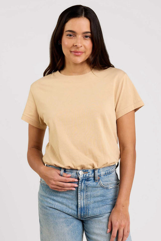 Soft Cotton Everyday T-Shirt Bodysuit | Oat