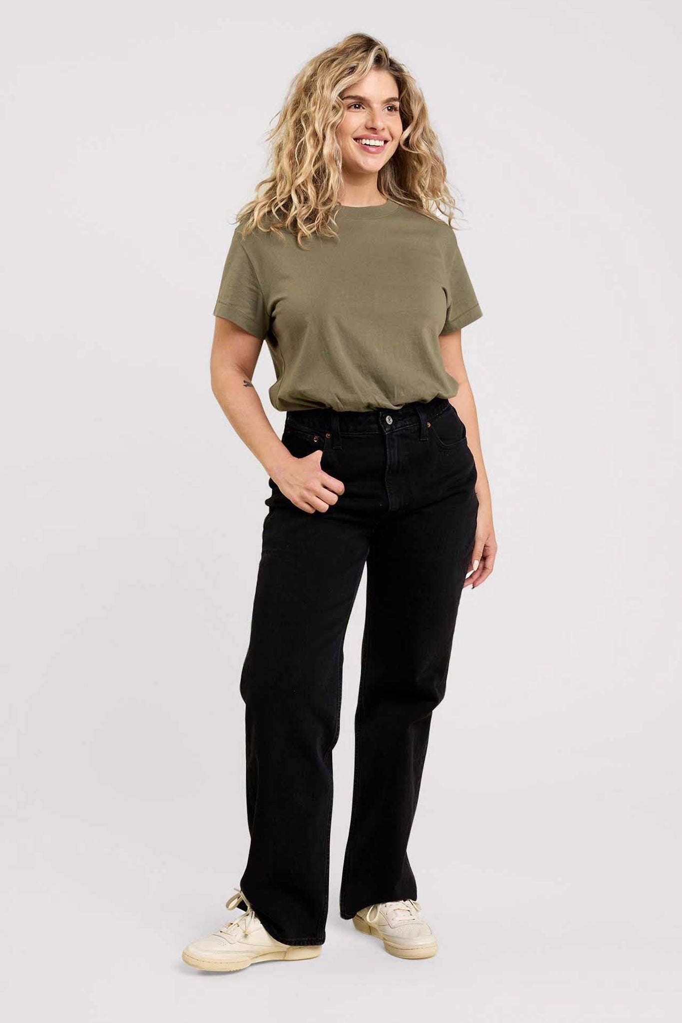 Soft Cotton Everyday T-Shirt Bodysuit | Olive