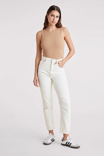 Ribbed Crewneck Tank Bodysuit | Cinnamon