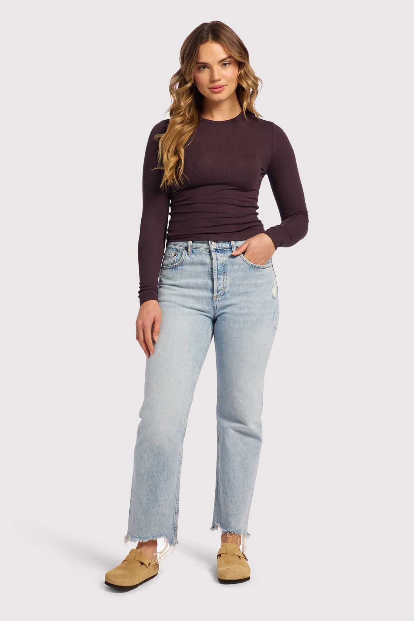 Slinky Rib Long Sleeve Shirt