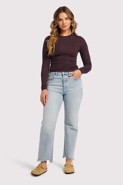 Slinky Rib Long Sleeve Shirt
