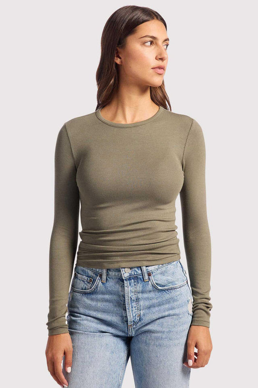 Slinky Rib Long Sleeve Shirt