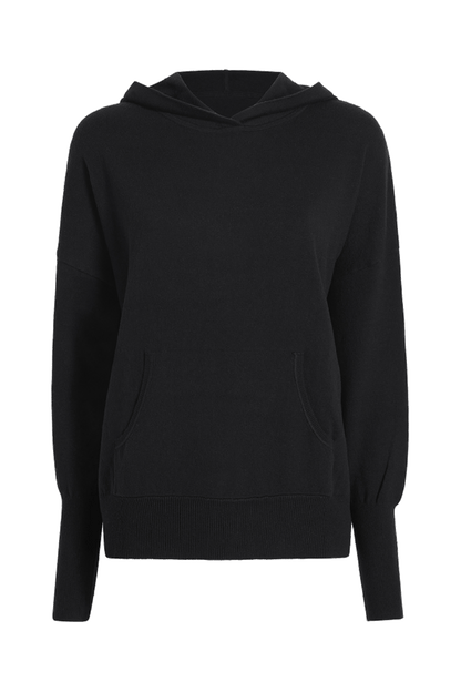 Luxe Knit Hoodie | Black