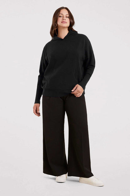 Luxe Knit Hoodie | Black