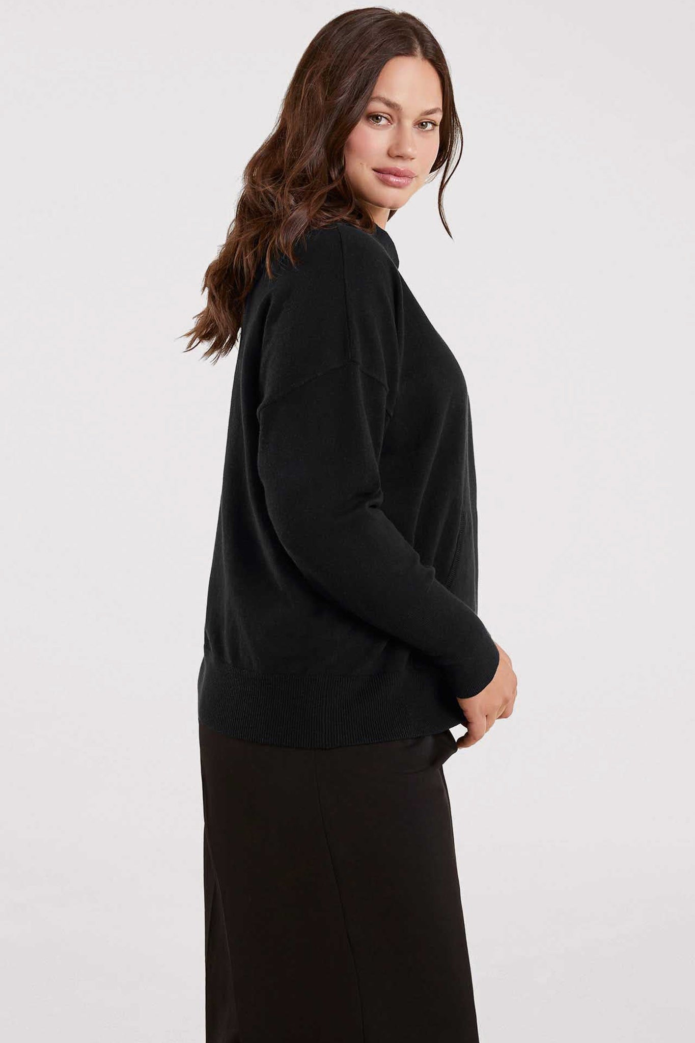 Luxe Knit Hoodie | Black