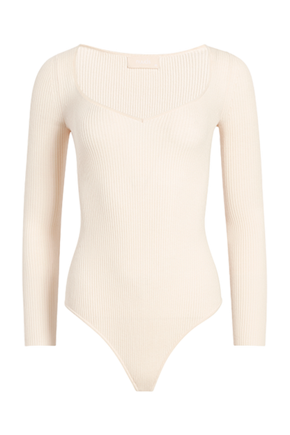 Sweetheart Sweater Bodysuit | Bone