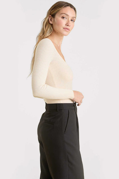 Sweetheart Sweater Bodysuit | Bone