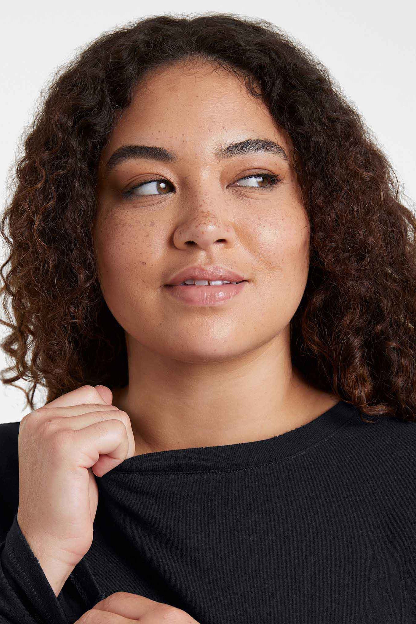 Vintage Cotton Long Sleeve Everyday T-Shirt | Black