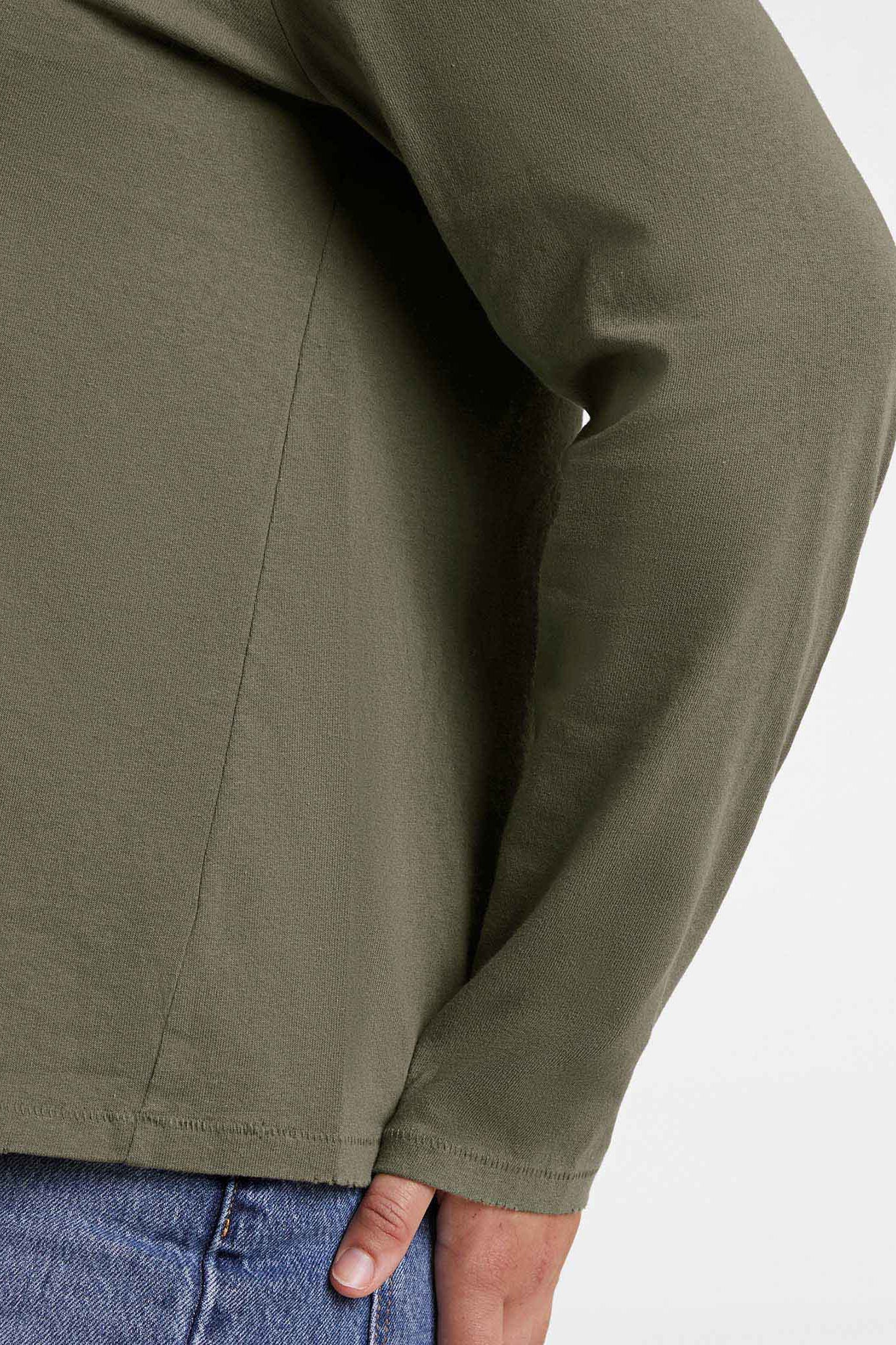 Vintage Cotton Long Sleeve Everyday T-Shirt | Olive