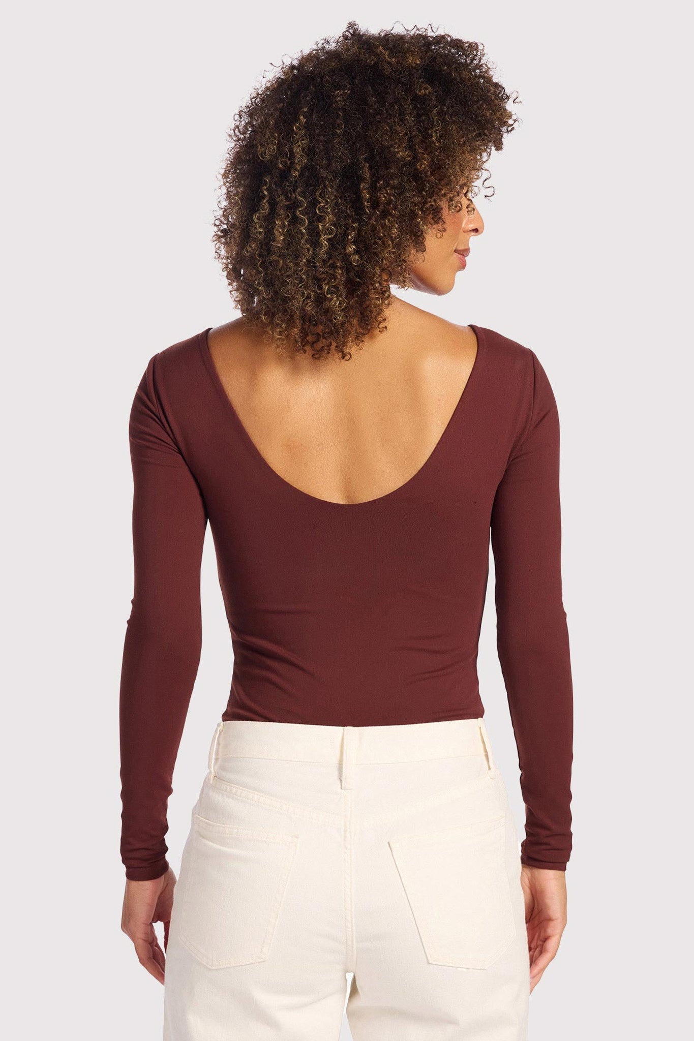 Open Back Bodysuit | Black Cherry