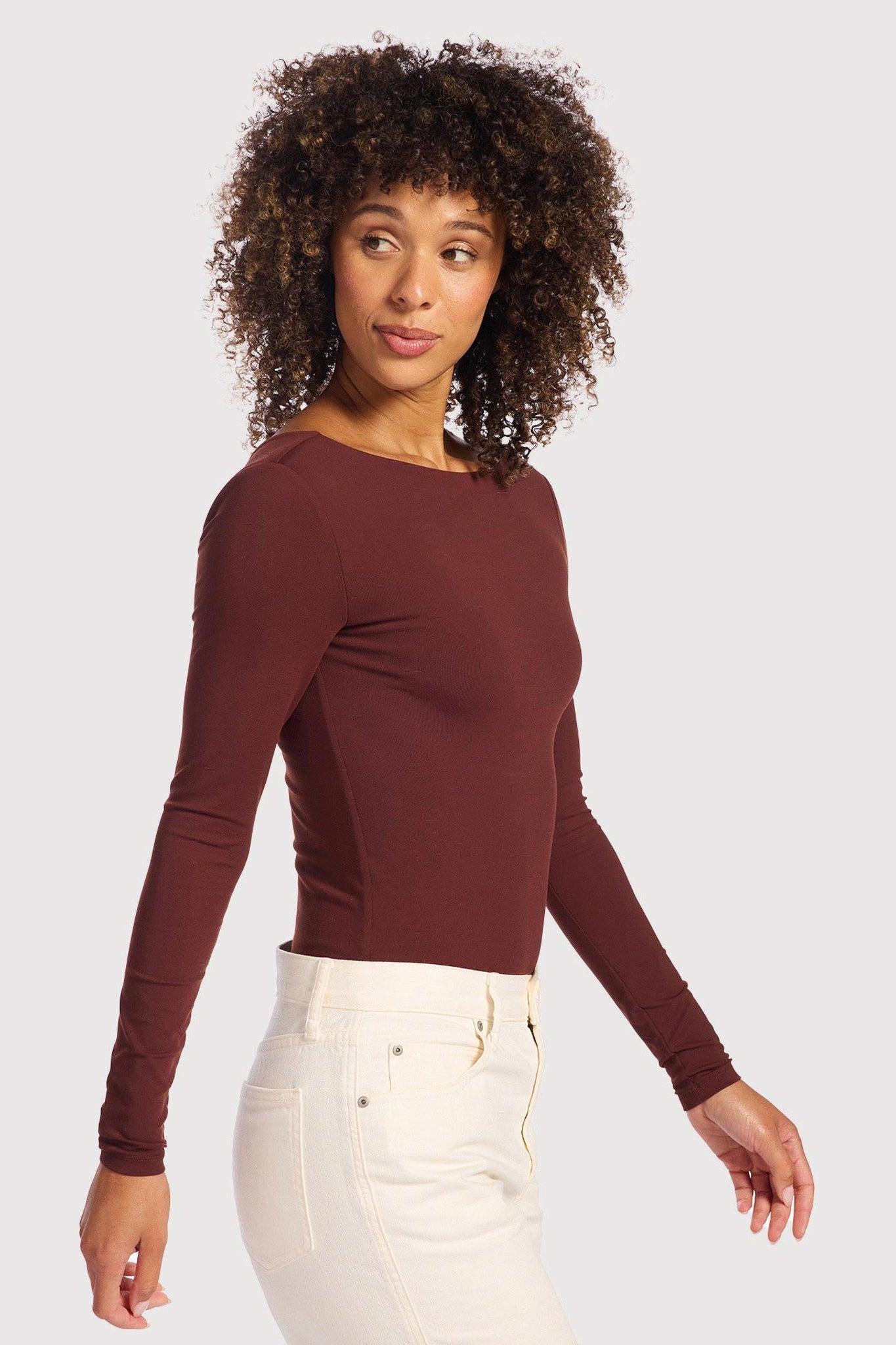 Open Back Bodysuit | Black Cherry