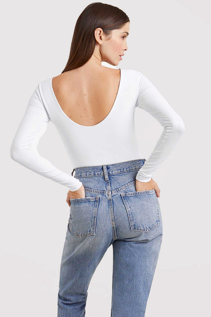 Open Back Bodysuit | White