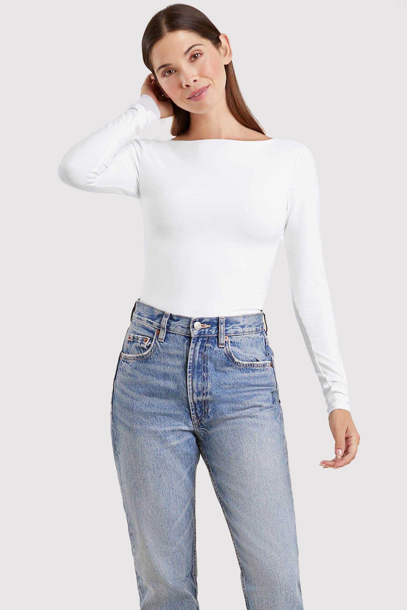 Open Back Bodysuit | White
