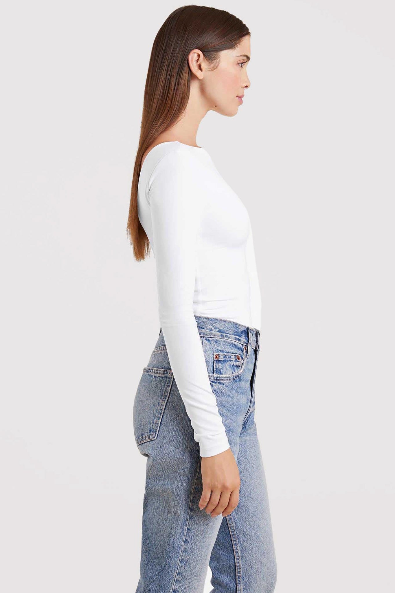 Open Back Bodysuit | White