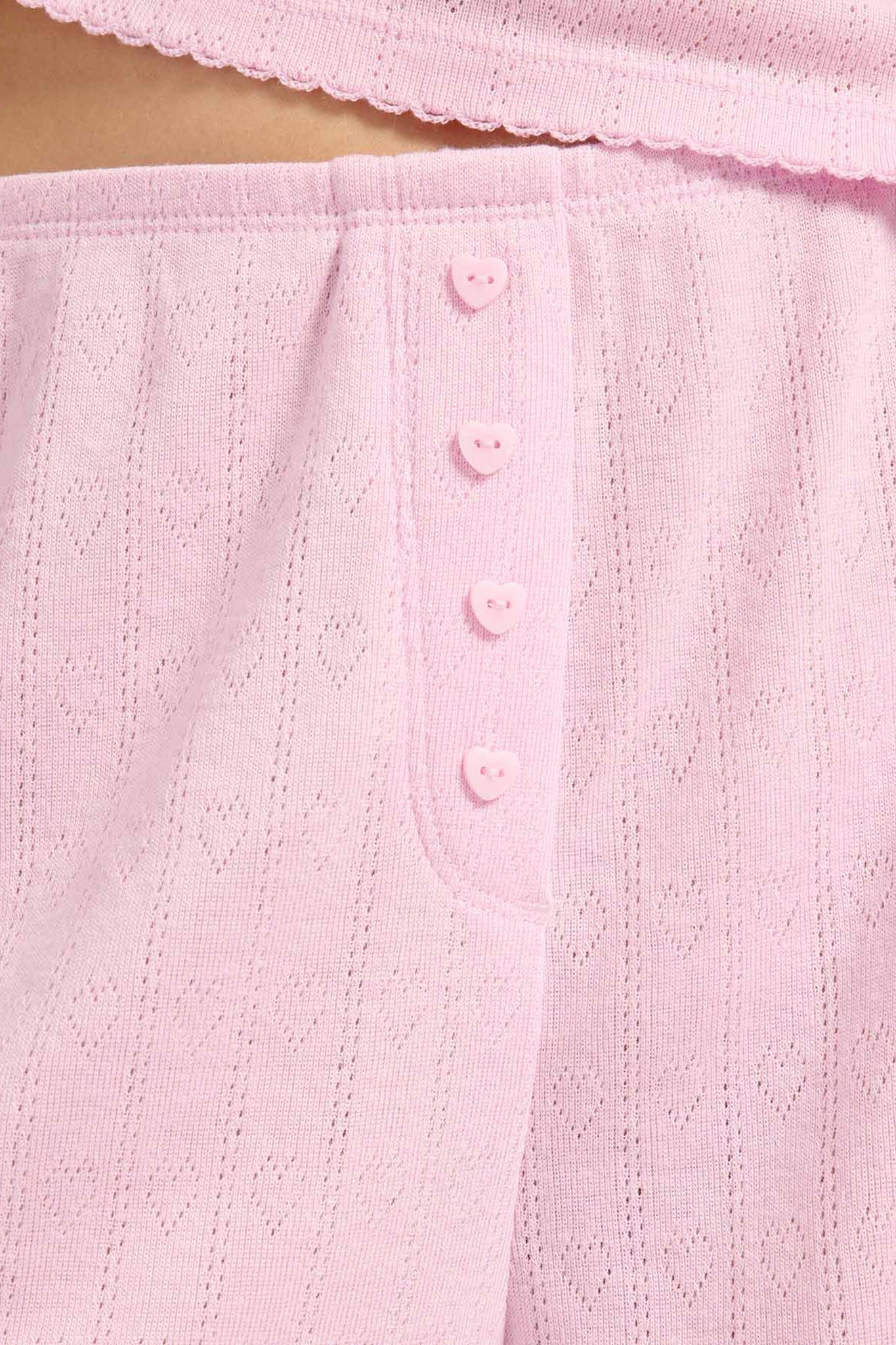 Heart Pointelle Pajama Cheeky Short | Bon Bon