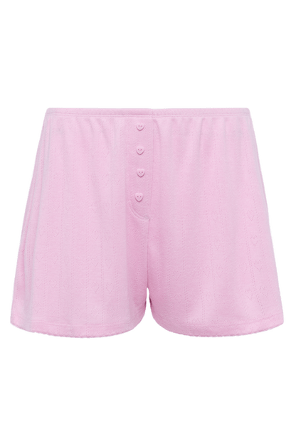 Heart Pointelle Pajama Cheeky Short | Bon Bon