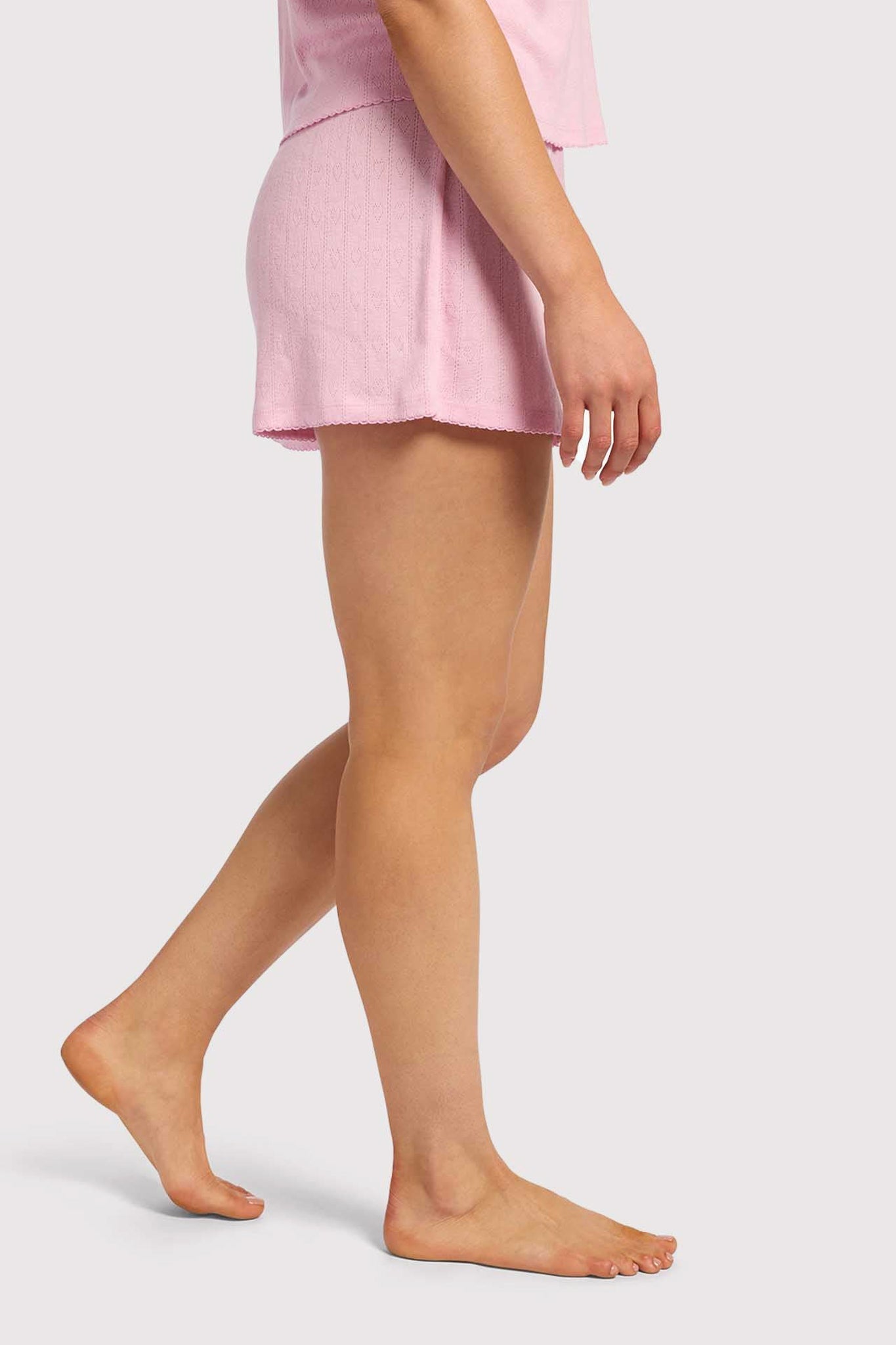 Heart Pointelle Pajama Cheeky Short | Bon Bon