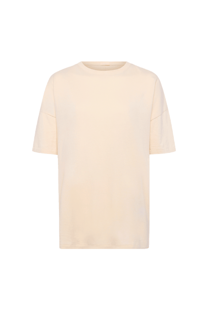 Soft Cotton Oversized Tee | Bone