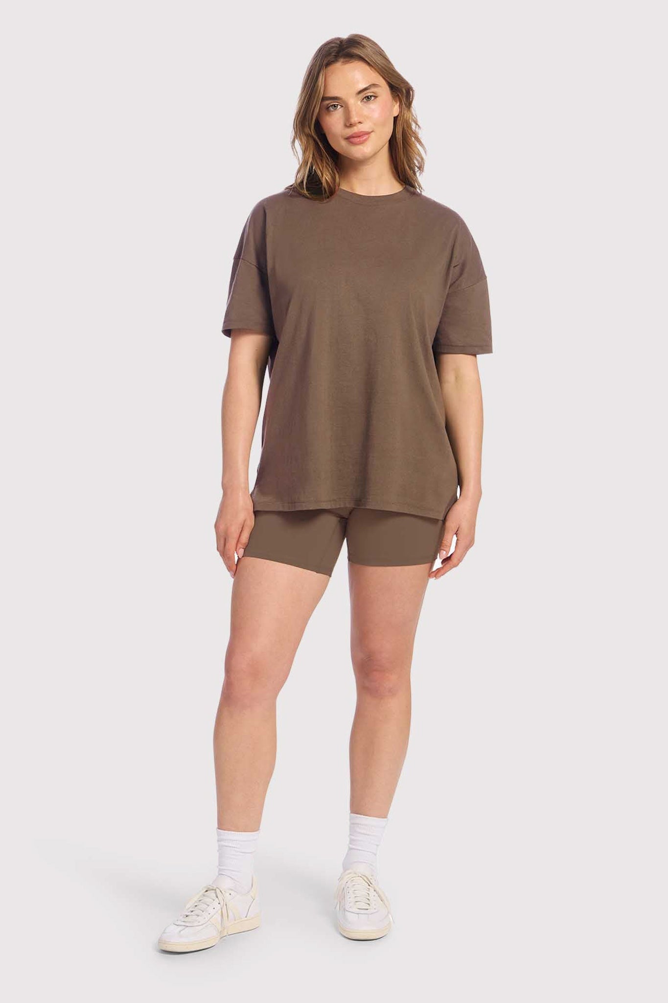 Soft Cotton Oversized Tee | Mocha